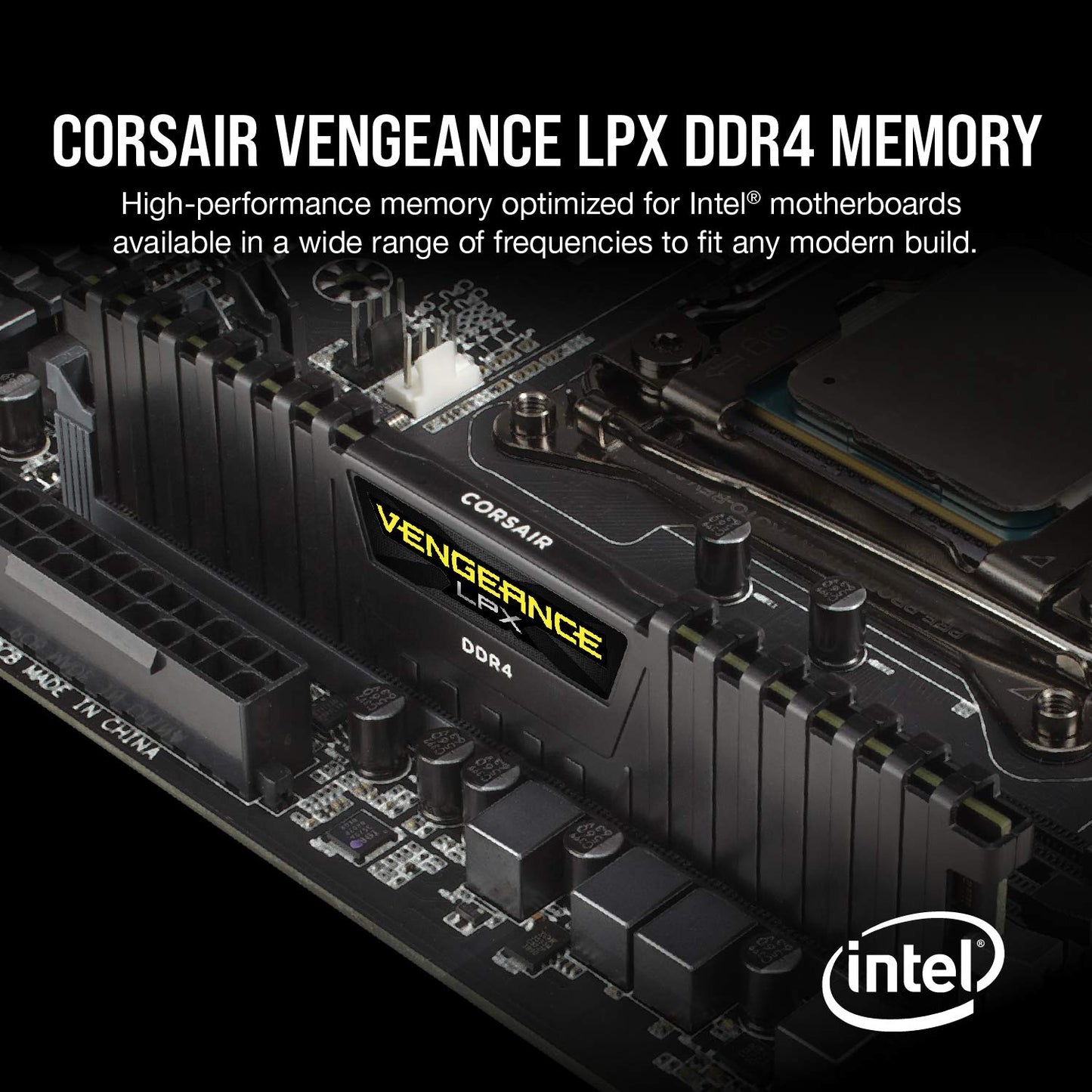 CORSAIR Vengeance LPX DDR4 RAM 32GB (2x16GB) 3200MHz CL16-20-20-38 1.35V Intel AMD Desktop Computer Memory - Black (CMK32GX4M2E3200C16)